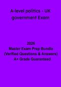 A-Level Politics UK Government Exam &vert; Revision & Practice Guide 2026
