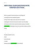 BEFO FINAL EXAM QUESTIONS WITH&NewLine;VERIFIED SOLUTIONS