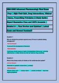 NSG 6005 Advanced Pharmacology Final Exam&NewLine;  &vert; High-Yield Q&A&comma; Drug Interactions&comma; Clinical&NewLine; Cases&comma; Prescribing Principles & Study Guide&vert; &NewLine;Expert Guarantee Pass and 100&percnt; Accurate &vert; &NewLine;Graded A&plus; &comma; Final Review and Updated &vert; Latest &NewLine;Exam and Newest Version