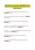 DHN 101 Exam 3 Actual Exam 2026-2027 Questions and Answers Practice Questions with Solutions Newest &vert; Already Graded A&plus;