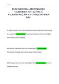 BCTC INDUSTRIAL MAINTENANCE&NewLine;TECHNOLOGY AMTEC &lpar;NOCTI&NewLine;MECHATRONIC&rpar; REVIEW 2026&vert;&vert;CERTIFIED&NewLine;Q&A 