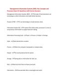Management Information Systems &lpar;MIS&rpar;&colon; Key Concepts and&NewLine;Processes Exam &num;1 Questions with Correct Answers