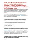 NGWA Water Systems Certification Exam &lpar;Exam L &ndash; >100 GPM&rpar; 2026 Practice Questions & Answers &vert; Verified Solutions&comma; Pump Systems&comma; Well Design & Groundwater Operations Study Guide