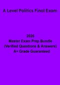 A-Level Politics Final Exam &vert; Complete Revision & Practice Guide 2026