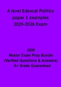 A-Level Edexcel Politics Paper 1 Examples 2025&ndash;2026 &vert; Revision & Practice Guide