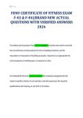 FDNY CERTIFICATE OF FITNESS EXAM&NewLine;F-03 & F-04&vert;&vert;BRAND NEW ACTUAL&NewLine;QUESTIONS WITH VERIFIED ANSWERS&NewLine;2026