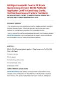 Michigan Mosquito Control 7F Exam Questions & Answers 2026 &vert; Pesticide Applicator Certification Study Guide&comma; Verified Solutions & Practice Test Bank