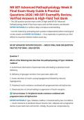 NR 507 Advanced Pathophysiology Week 8 Final Exam Study Guide & Practice Questions 2026 &vert; NR-507 Examplify Review&comma; Verified Answers & High-Yield Test Bank