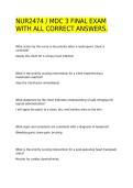 NUR2474 &sol; MDC 3 FINAL EXAM WITH ALL CORRECT ANSWERS&period;