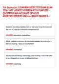 Fire Instructor 2 COMPREHENSIVE TEST BANK EXAM &NewLine;2026-2027 NEWEST VERSION WITH COMPLETE &NewLine;QUESTIONS AND ACCURATE DETAILED &NewLine;ANSWERSVERIFIED 100&percnt; ALREADY GRADED A&plus; 