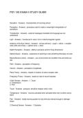 PSY 120 EXAM II STUDY GUIDE