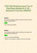 NUR 2392 &sol; NUR2392 Multidimensional Care II&colon; Exam 1&comma; Exam 2 & Final Exam BUNDLE Package &lpar;2026&sol;2027&rpar; Rasmussen