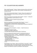 PSY 120 QUESTIONS AND ANSWERS