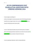 ATI PN COMPREHENSIVE EXIT&NewLine;EXAM&vert;&vert;ACTUAL QUESTIONS WITH&NewLine;VERIFIED ANSWERS 2026&NewLine;