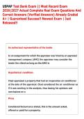 USPAP Practice Test &vert;&vert; Most Recent Exam 
