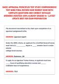 BASIC APPRAISAL PRINCIPLES TEST STUDY COMPREHENSIVE &NewLine;TEST BANK FINAL REVIEW EXAM NEWEST EXAM WITH &NewLine;COMPLETE QUESTIONS AND CORRECT DETAILED &NewLine;ANSWERSVERIFIED 100&percnt; ALREADY GRADED A&plus; LATEST &NewLine;UPDATE BEST FOR EXAM PREPARATION