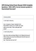 UPS Driving School Exam Newest 2026 Complete &NewLine;Questions &vert; With 100&percnt; Correct Answers graded A&plus; &NewLine;Guaranteed Success&excl;&excl;