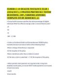 Florida 2-40 Health Insurance Exam 1&NewLine;&lpar;2026&sol;2027&rpar; &vert; Updated Previously Tested&NewLine;Questions &vert; 100&percnt; Verified Answers &vert;&NewLine;Complete Study Resource &vert; A&plus;