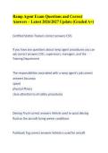 Ramp Agent Exam Questions and Correct&NewLine;Answers &ndash; Latest 2026&sol;2027 Update &lpar;Graded A&plus;&rpar;