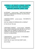 Florida 2-40 Health License Chapter 1 Exam &ndash; Verified Q&A &lpar;2026&rpar;&NewLine;&NewLine;