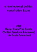 A-Level Edexcel Politics Constitution Exam &vert; Revision & Practice Guide 2026