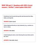 MGSC 290 quiz 3 &vert; Questions with 100&percnt; Correct &NewLine;Answers &vert; Verified &vert; Latest Update 2026&sol;2027