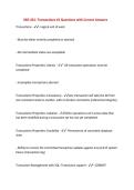 MIS 431&colon; Transactions &num;1 Questions with Correct Answers&NewLine;