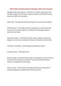 MIS Temple University Exam &num;1 Questions with Correct Answers