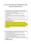 UCLA-LAW-260 CYBER LAW COMPREHENSIVE EXAM &NewLine;PREDICTOR 2026&sol;2027 Q&A 