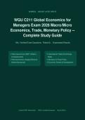 WGU C211 Global Economics for Managers Exam 2026 Actual Exam &ndash; Complete Exam-Style Questions with Detailed Rationales &ndash; 100&percnt; Verified &ndash; A&plus; Graded