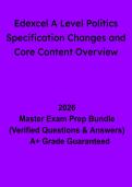 Edexcel A-Level Politics Specification Changes & Core Content Overview &ndash; Paper 2 Exam Guide &lpar;PDF&rpar;