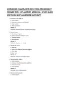 ECONOMICS EXAMINATION QUESTIONS AND CORRECT &NewLine;ANSWER WITH EXPLANATION GRADED A&plus; STUDY GUIDE