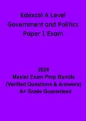 Edexcel A-Level Government & Politics Paper 1 Exam Revision Guide &lpar;UK Politics&rpar; PDF