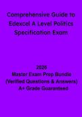 Comprehensive Guide to Edexcel A-Level Politics Specification&colon; Full Exam Revision Handbook &lpar;PDF&rpar;