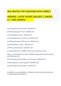 HHA PRACTICE TEST QUESTIONS WITH CORRECT&NewLine;ANSWERS &vert; LATEST UPDATE 2026&sol;2027 &vert; GRADED&NewLine;A&plus; &vert; 100&percnt; VERIFIED&period;