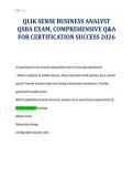 QLIK SENSE BUSINESS ANALYST&NewLine;QSBA EXAM&comma; COMPREHENSIVE Q&A&NewLine;FOR CERTIFICATION SUCCESS 2026