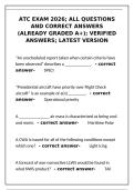 ATC Exam 2026 Study Guide &ndash; All Questions & Verified Answers&NewLine;&NewLine;
