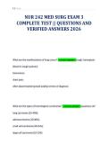 NUR 242 MED SURG EXAM 3&NewLine;COMPLETE TEST &vert;&vert; QUESTIONS AND&NewLine;VERIFIED ANSWERS 202