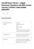 LGS 200- Abigail Hammond- Exam 3&NewLine;Chapters 16&comma; 17&comma;& 18 &vert; Questions with 100&percnt;&NewLine;Correct Answers &vert; Verified &vert; Latest Update&NewLine;2026&sol;2027