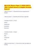 AQA GCSE Physics Paper 2 All-in-One Study Bundle &vert; 2026 Test Bank & Practice Questions &vert; Verified A&plus; Revision Material &vert; 100&percnt; Exam Ready Set