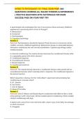 INTRO TO PSYCHOLOGY 101 FINAL EXAM PREP&colon; 800 QUESTIONS COVERING ALL MAJOR THEORIES & EXPERIMENTS &vert; PRACTICE QUESTIONS WITH RATIONALES FOR EXAM SUCCESS&vert; PASS ON YOUR FIRST TRY&NewLine;&NewLine;
