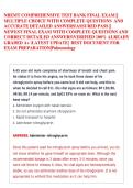 NREMT COMPREHENSIVE TEST BANK EXAM 