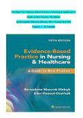 Test Bank for Evidence-Based Practice in Nursing & Healthcare&colon; A Guide to Best Practice 5th Edition by Bernadette Mazurek Melnyk & Ellen Fineout-Overholt With Questions and Answers