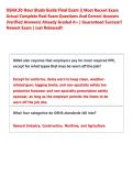 OSHA 30 Hour Study Guide Final Exam &vert;&vert; Most Recent Exam &NewLine;Actual Complete Real Exam Questions And Correct Answers &NewLine;&lpar;Verified Answers&rpar; Already Graded A&plus; &vert; Guaranteed Success&excl;&excl; &NewLine;Newest Exam &vert; Just Released&excl;&excl; 