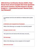 OSHA 30 Hour Certification Review EXAM 