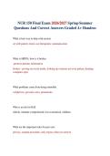 NUR 150 Final Exam 2026&sol;2027 Spring-Summer Questions And Correct Answers Graded A&plus; Hondros&NewLine;&NewLine;