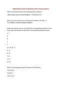 Networking 4 Exam &num;1 Questions with Correct Answers
