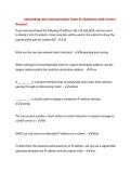 networking and communication Exam &num;1 Questions with Correct&NewLine;Answers