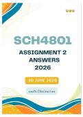 SCH4801 Assignment 2 &vert;&vert;&lpar;Answers and Guidelines&rpar;&vert;Due Date 30 June 2026