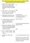 Texas DPS Permit Questions with all Correct & 100&percnt; Verified Answers &vert;Latest Version &vert;Already Graded A&plus;
